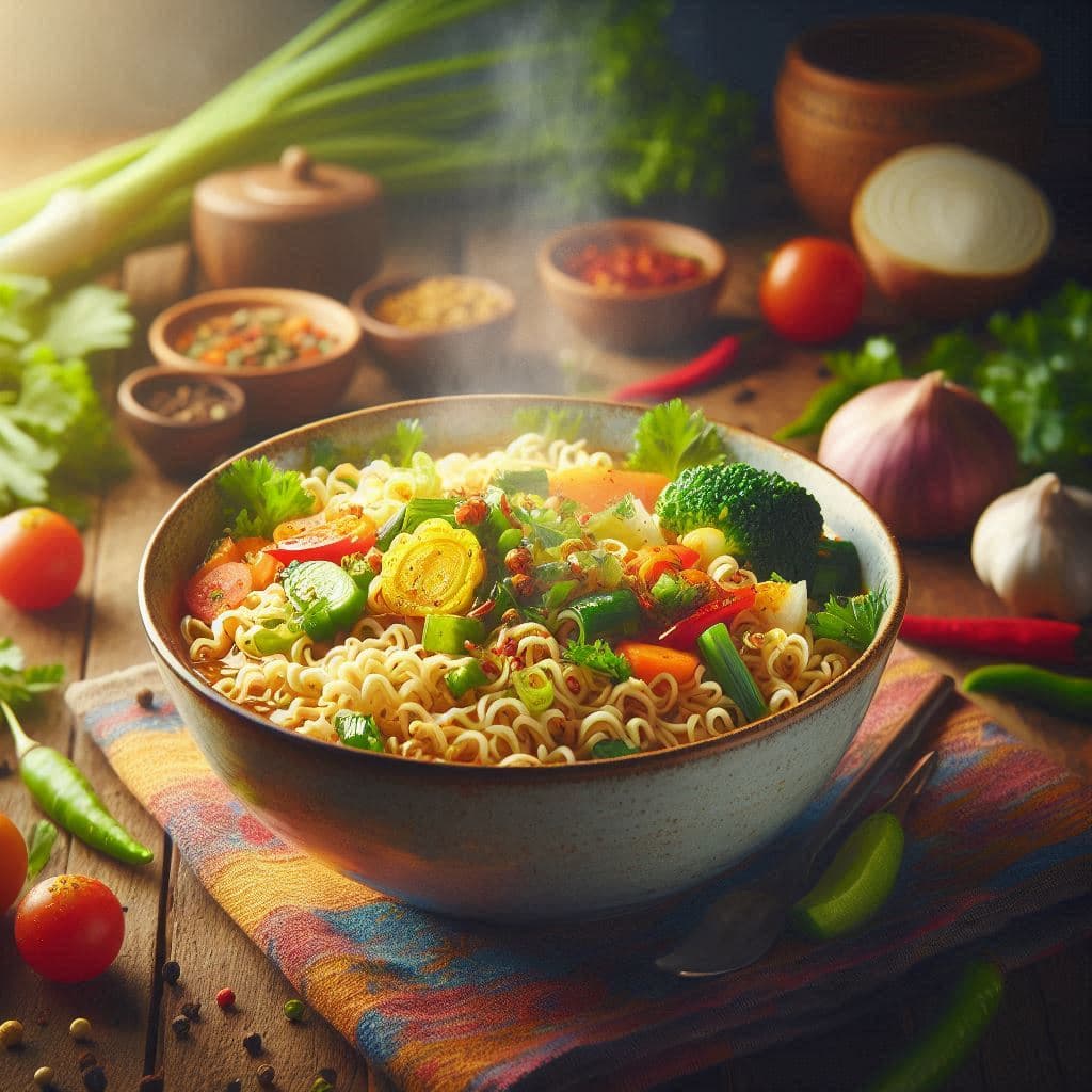 Maggi with veggies